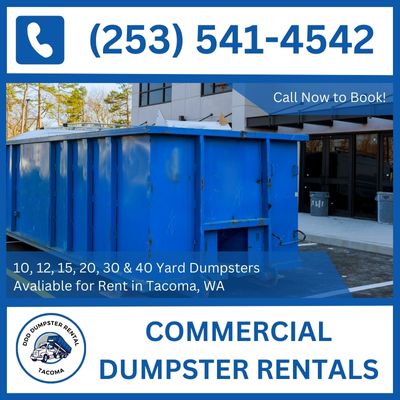 Reliable Commercial Dumpster Rental Service for Tacoma - Serving WA and Pierce County - DDD Dumpster Rental Tacoma